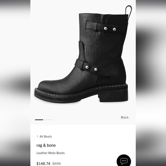 rag & bone Shoes - Rag & Bone Leather Moto Boot Women's 7